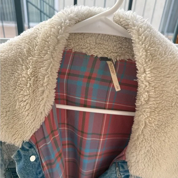 Free people Denim Sherpa-Lined Jacket - Picture 2 of 4